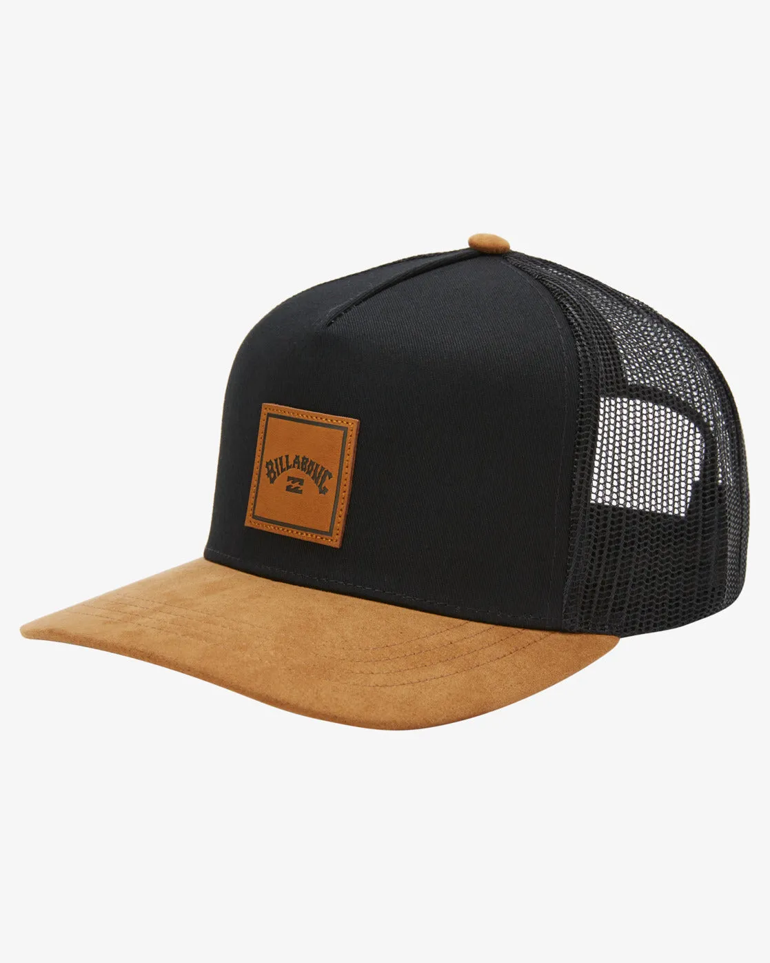 Stacked Trucker Hat - Black/Tan