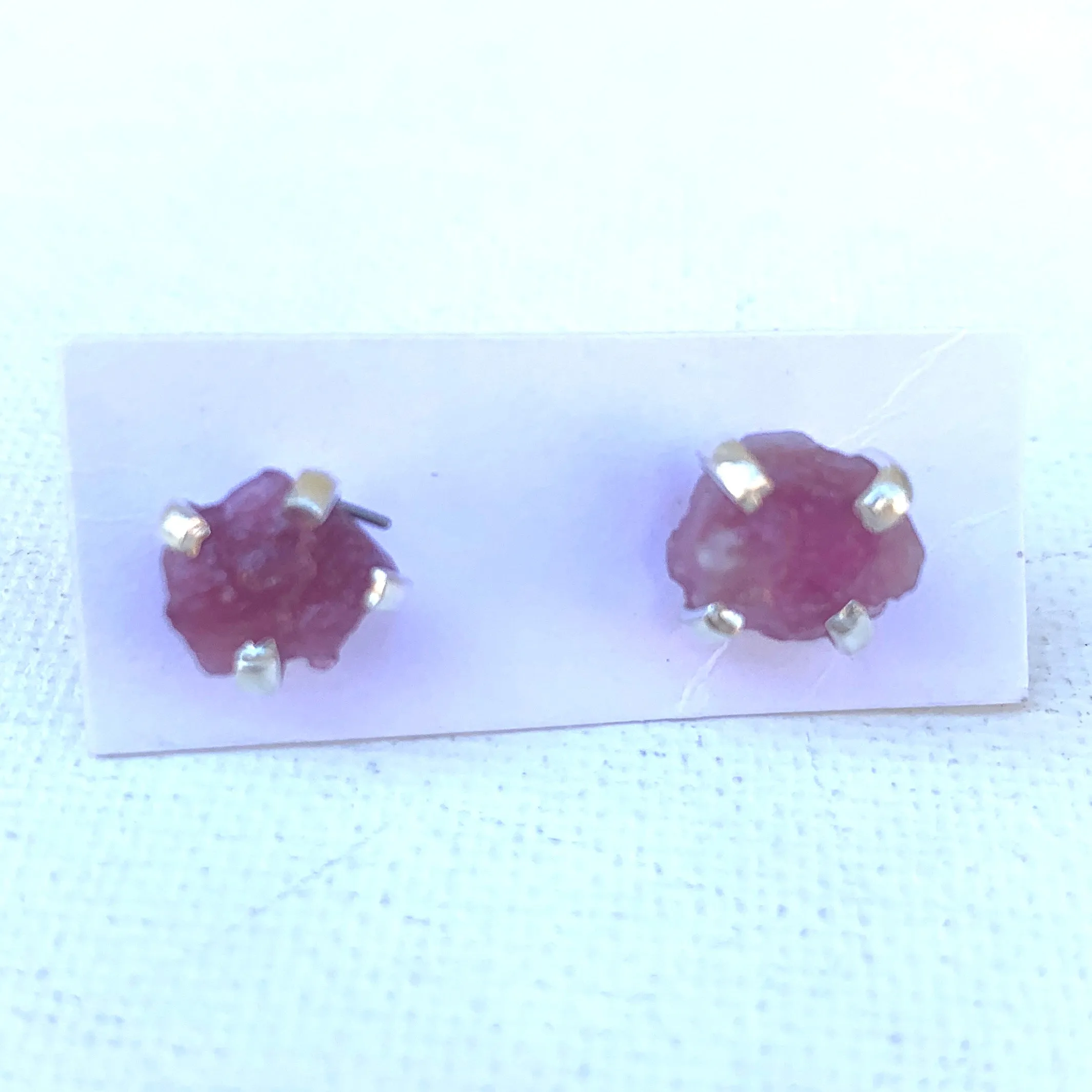 Sterling Earrings with Prong Settings