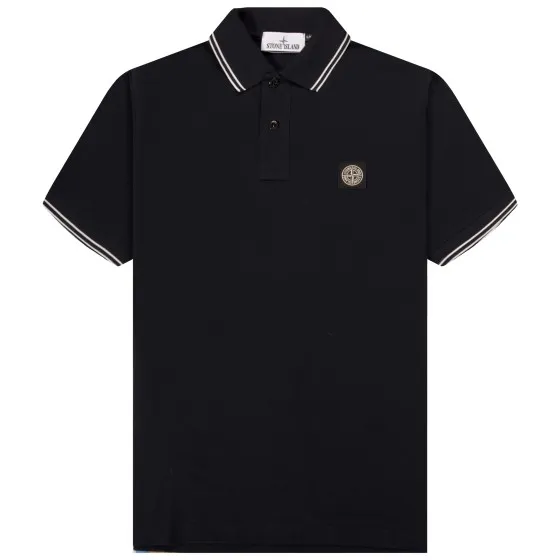 Stone Island Box Logo Navy Polo