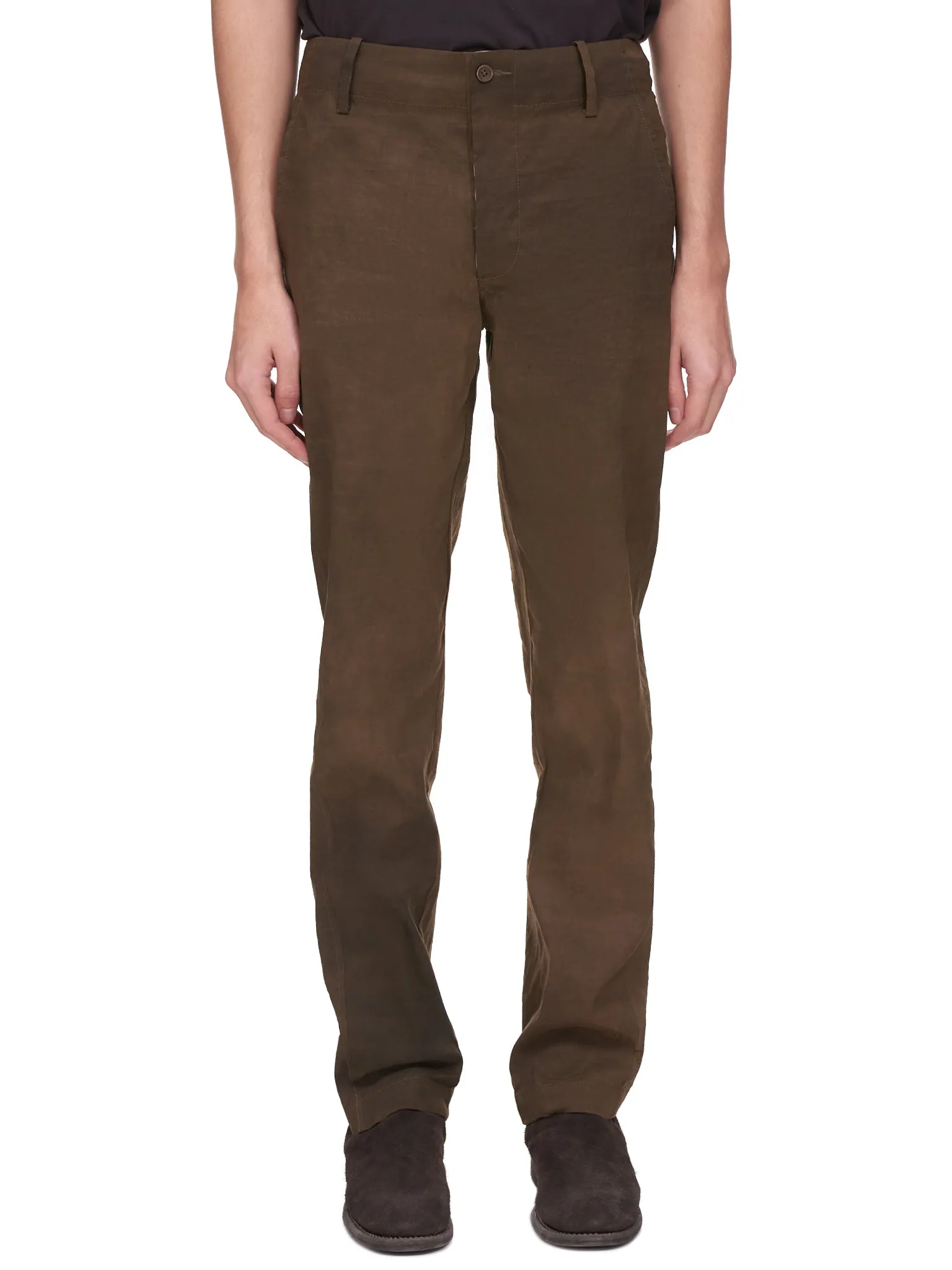 Straight Leg Trousers (UM3501-UW860-GREY-BROWN)