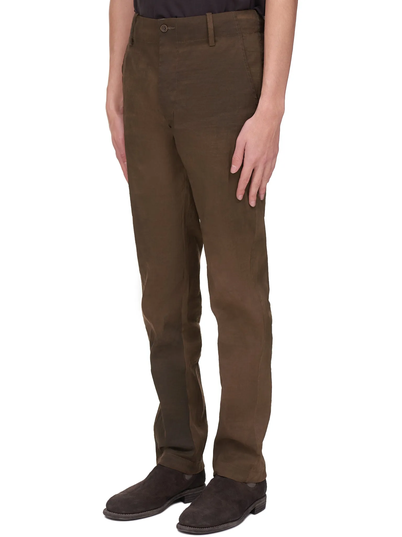 Straight Leg Trousers (UM3501-UW860-GREY-BROWN)