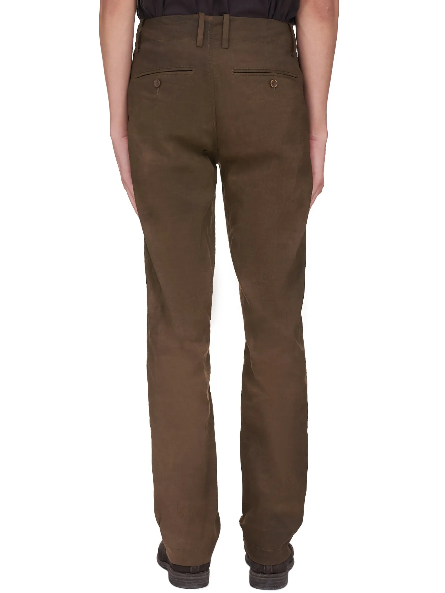 Straight Leg Trousers (UM3501-UW860-GREY-BROWN)