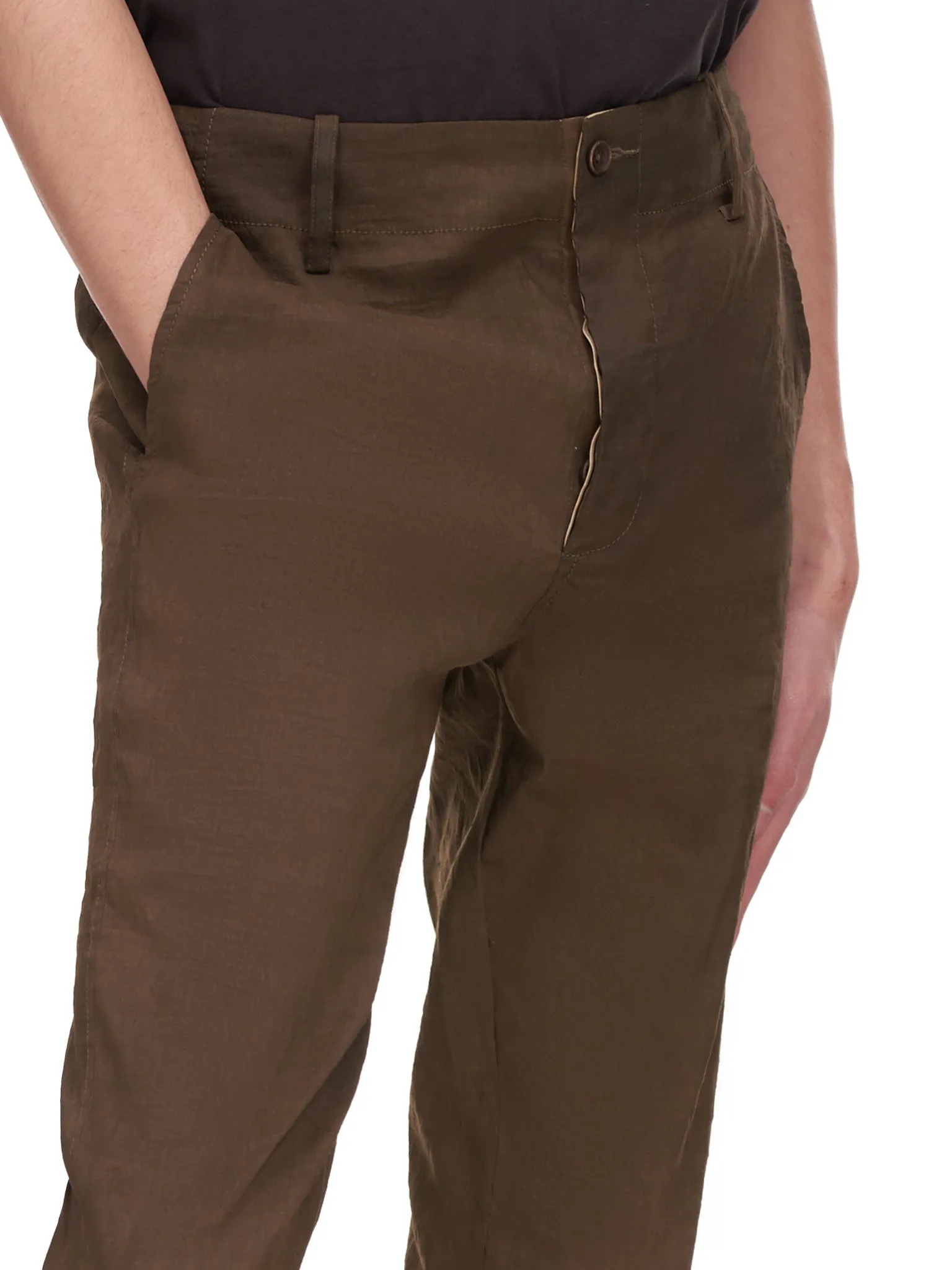 Straight Leg Trousers (UM3501-UW860-GREY-BROWN)