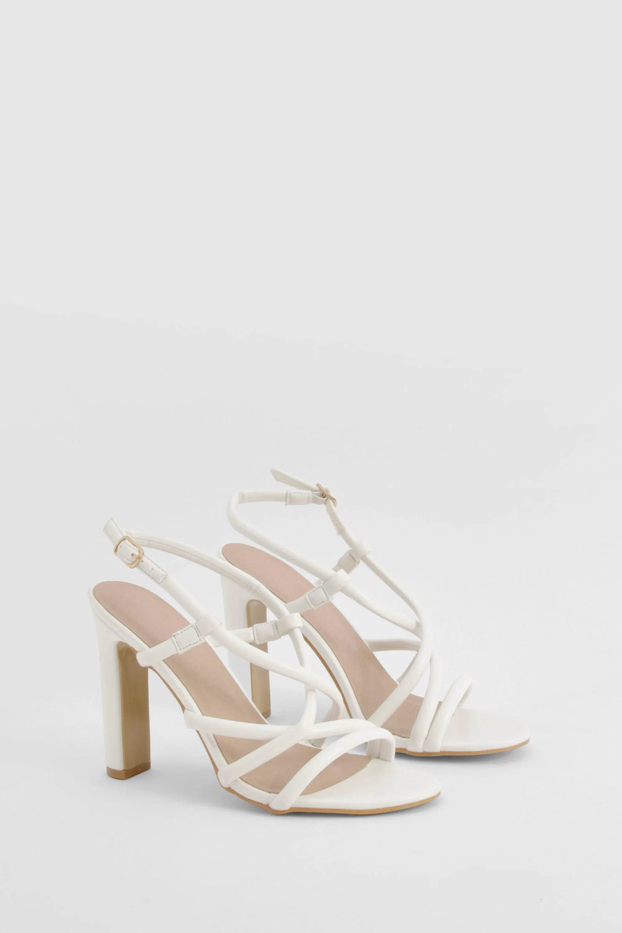 Strappy Cross Over Block Heels