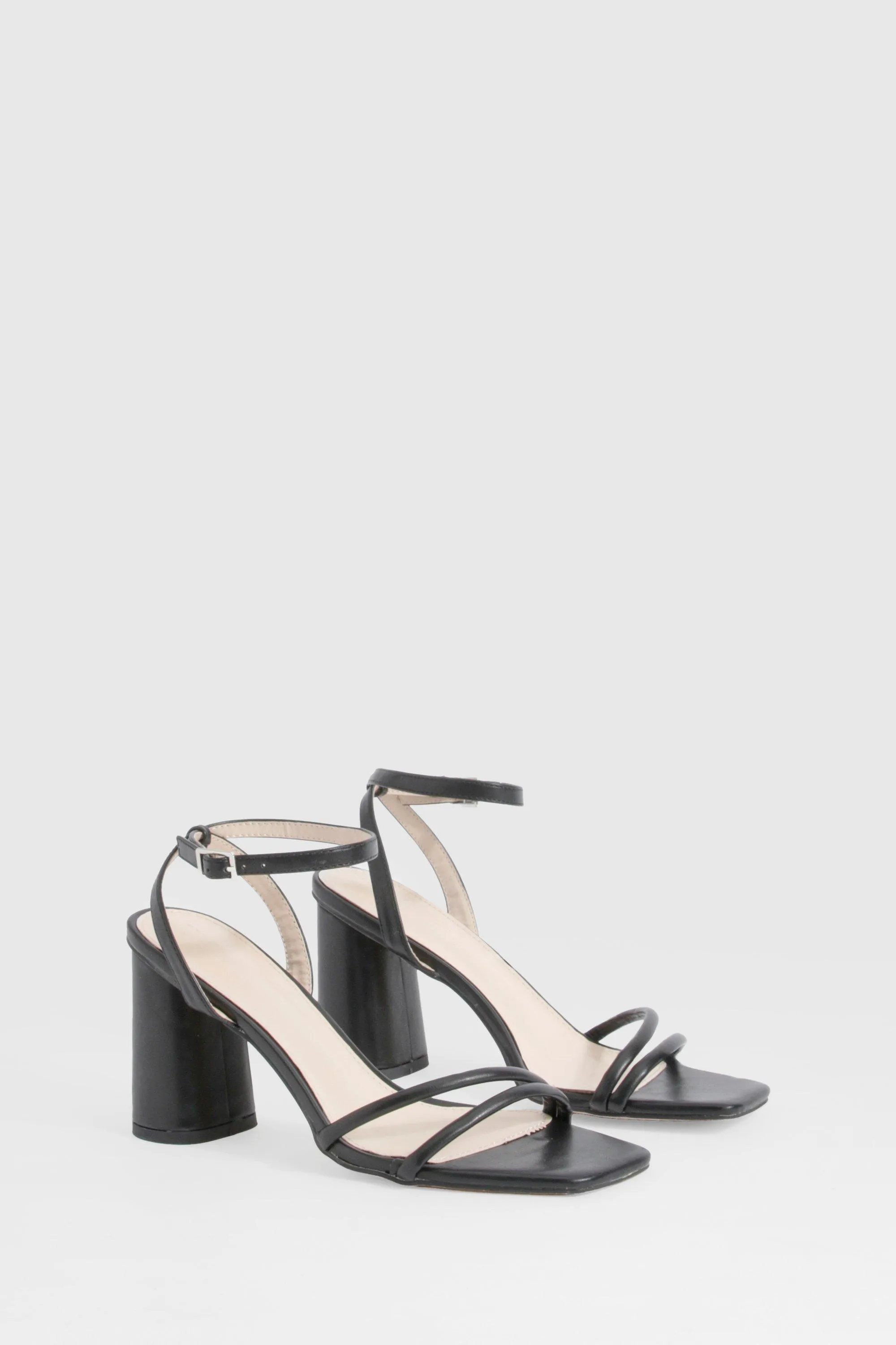 Strappy Two Part Block Heels