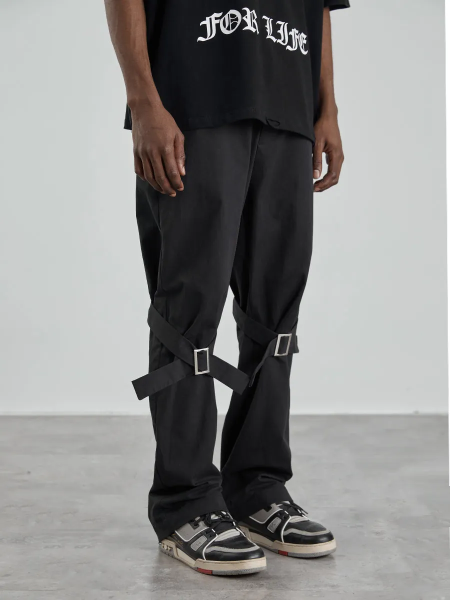 Straps Straight Trousers