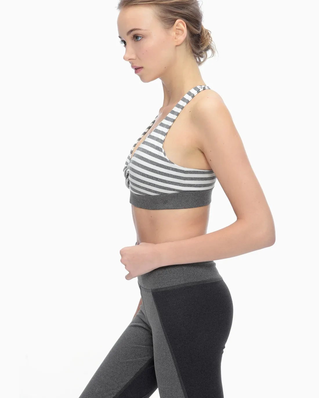 Studio Striped Twist Bra