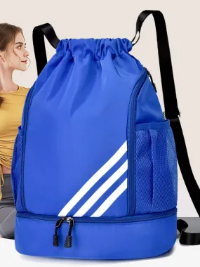 Stylish Waterproof Color Block Zip Sports Backpacks