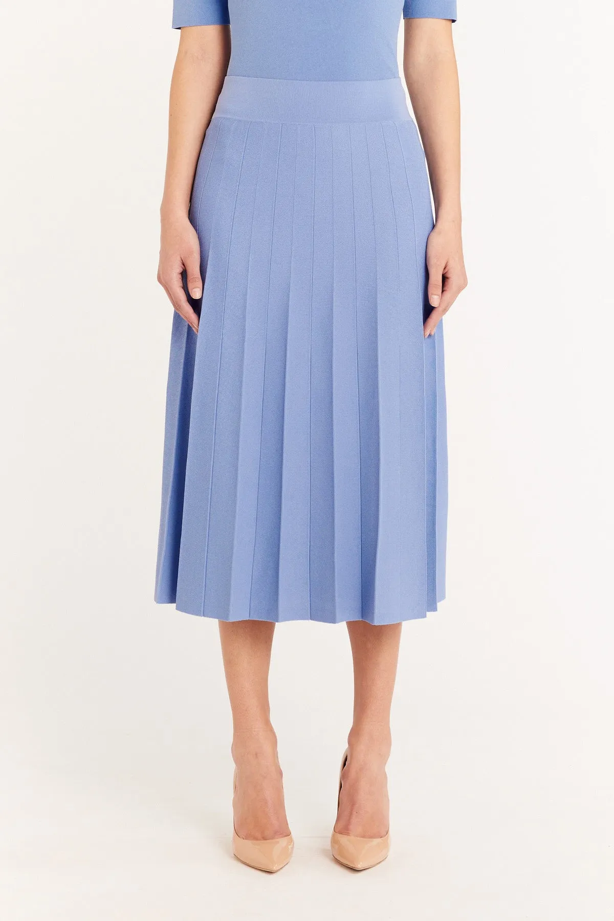 Sunray Knit Skirt - Bluebell