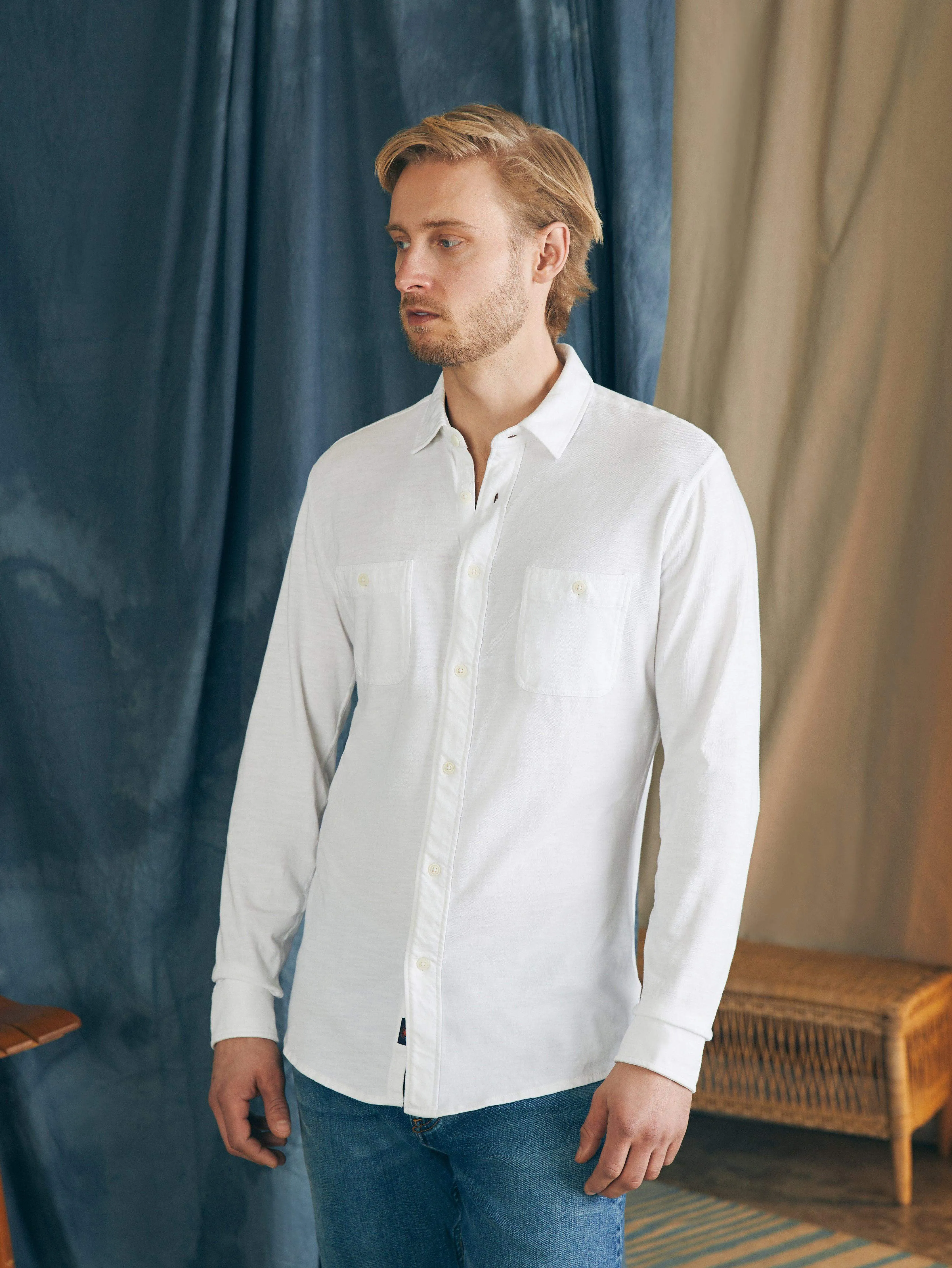 Sunwashed Knit Shirt - White