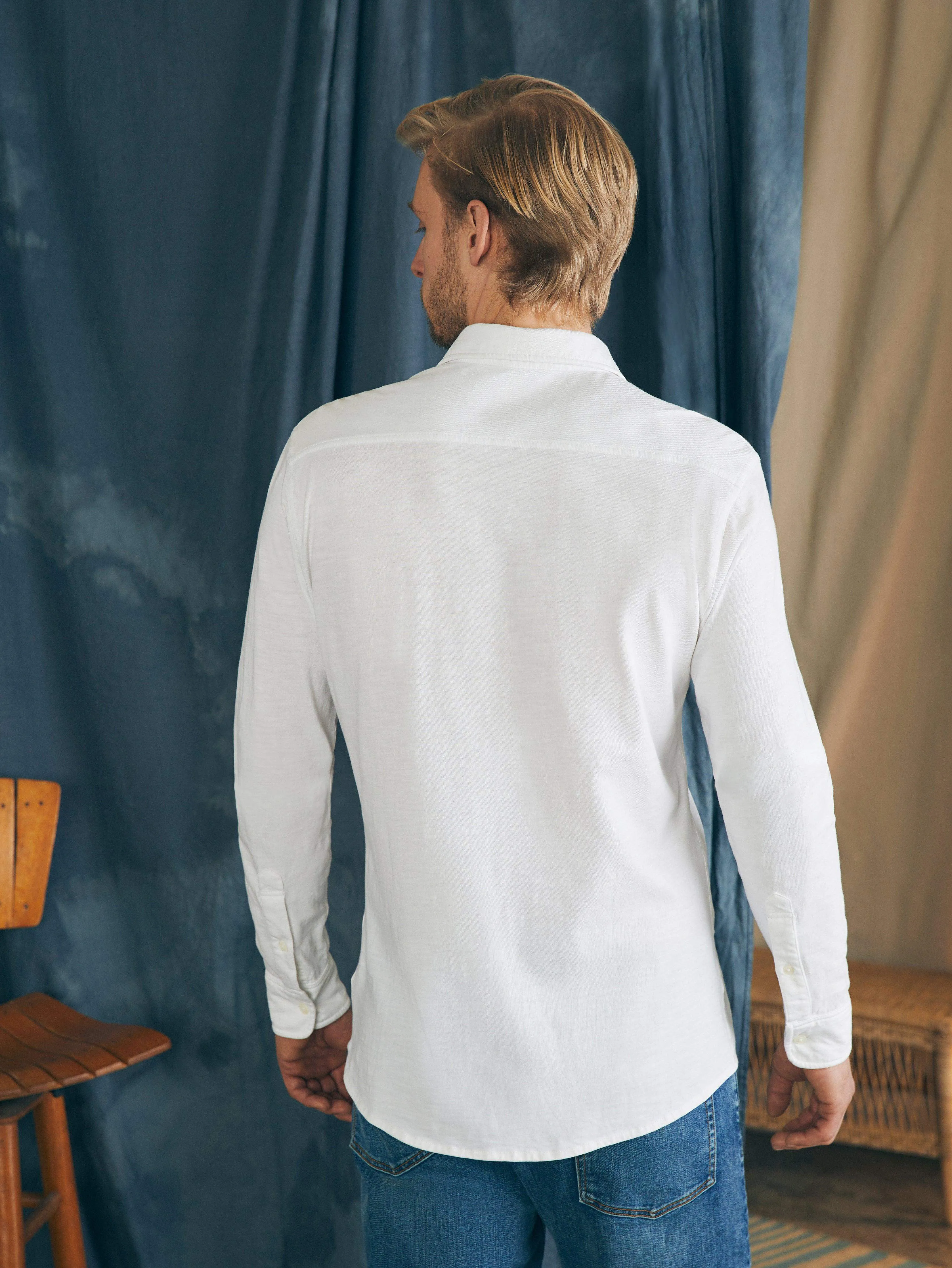 Sunwashed Knit Shirt - White