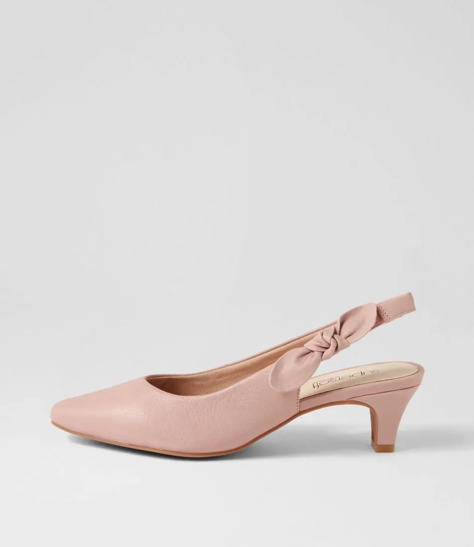 SUPERSOFT Lilybeth2 Warm Rose Leather Heels