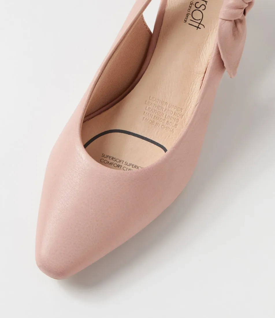 SUPERSOFT Lilybeth2 Warm Rose Leather Heels