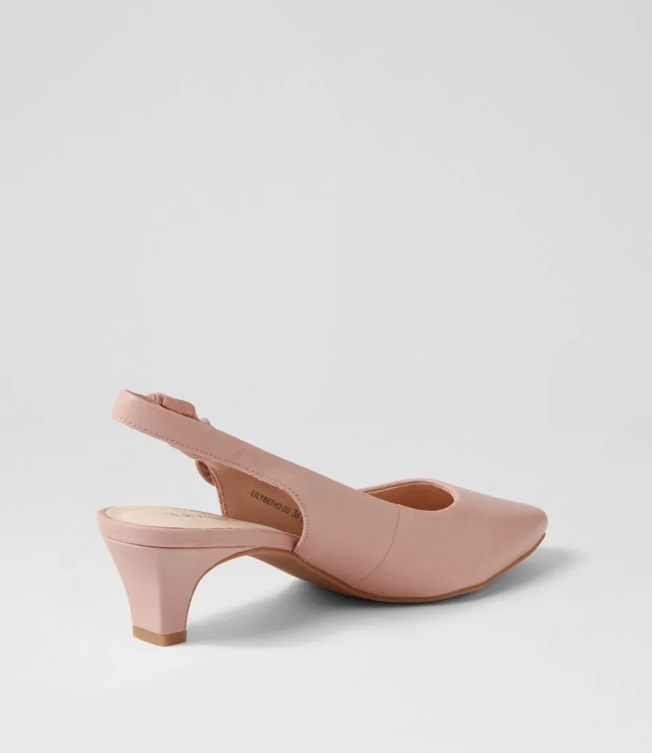 SUPERSOFT Lilybeth2 Warm Rose Leather Heels