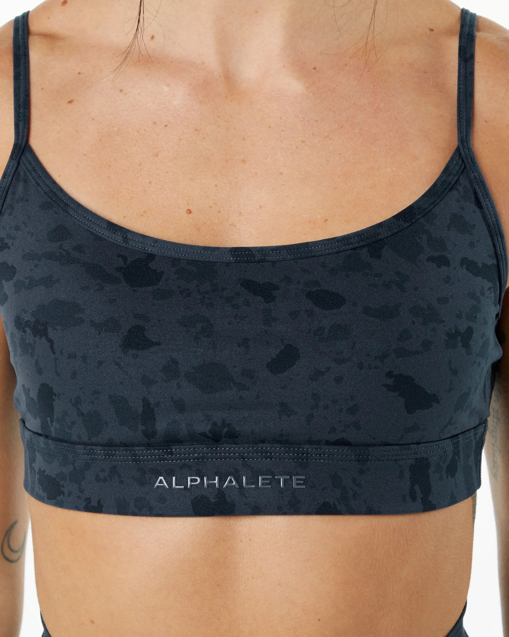 Whale Blue Pebble Print Surface Limitless Bra