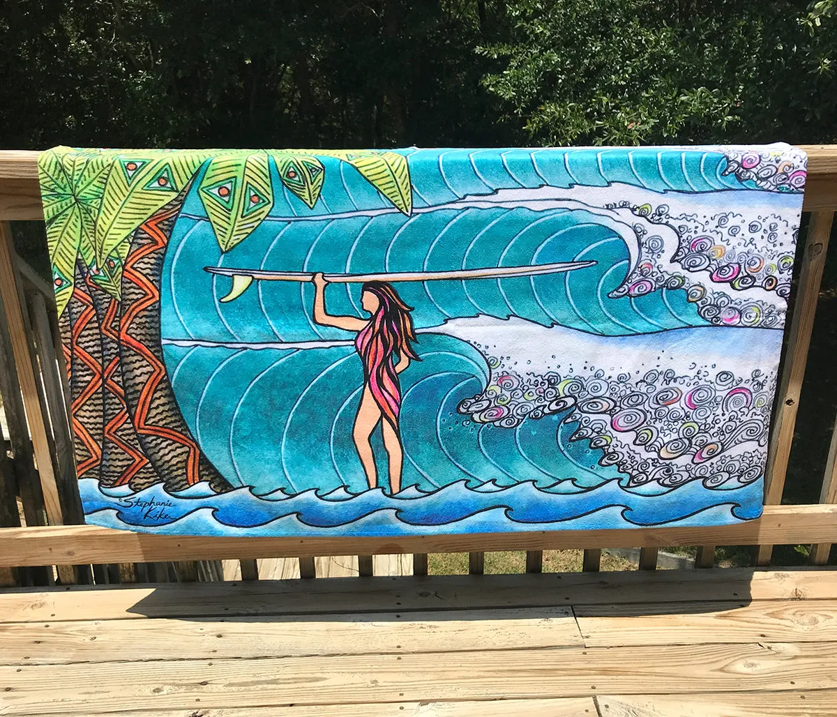 Surfer Girl Beach Towel