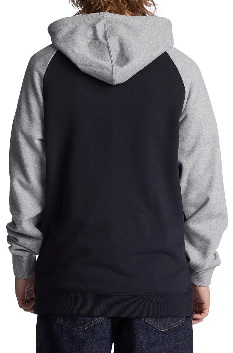 sweatshirt DC Star Pilot Raglan Pullover - XKKS/Black/Grey Heather - men´s