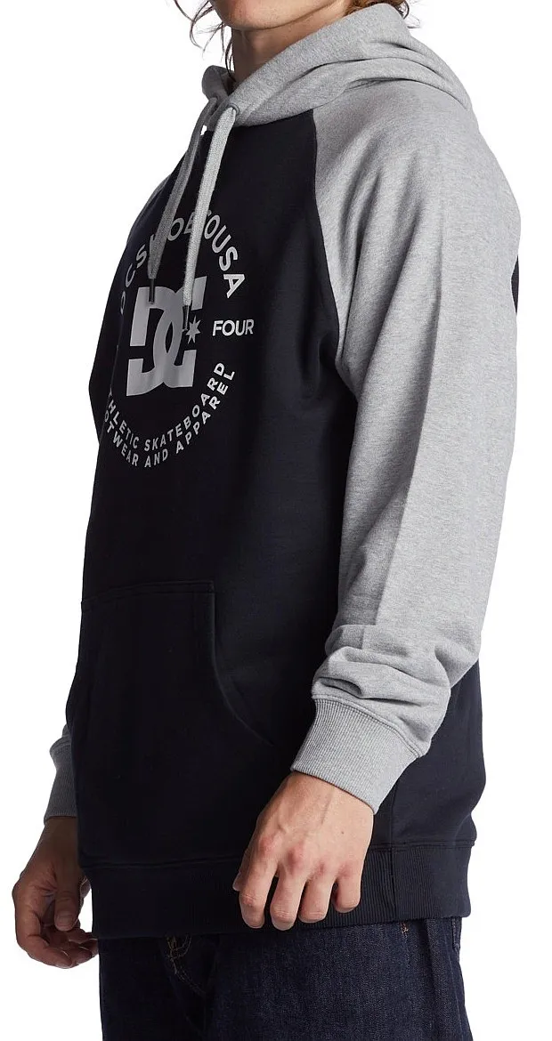 sweatshirt DC Star Pilot Raglan Pullover - XKKS/Black/Grey Heather - men´s