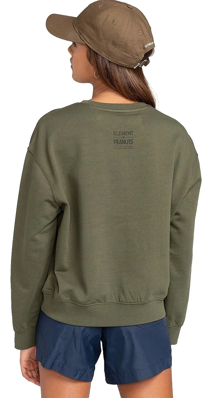 sweatshirt Element Peanuts Crew - Army - women´s