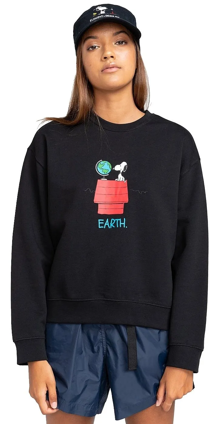 sweatshirt Element Peanuts Crew - Flint Black - women´s