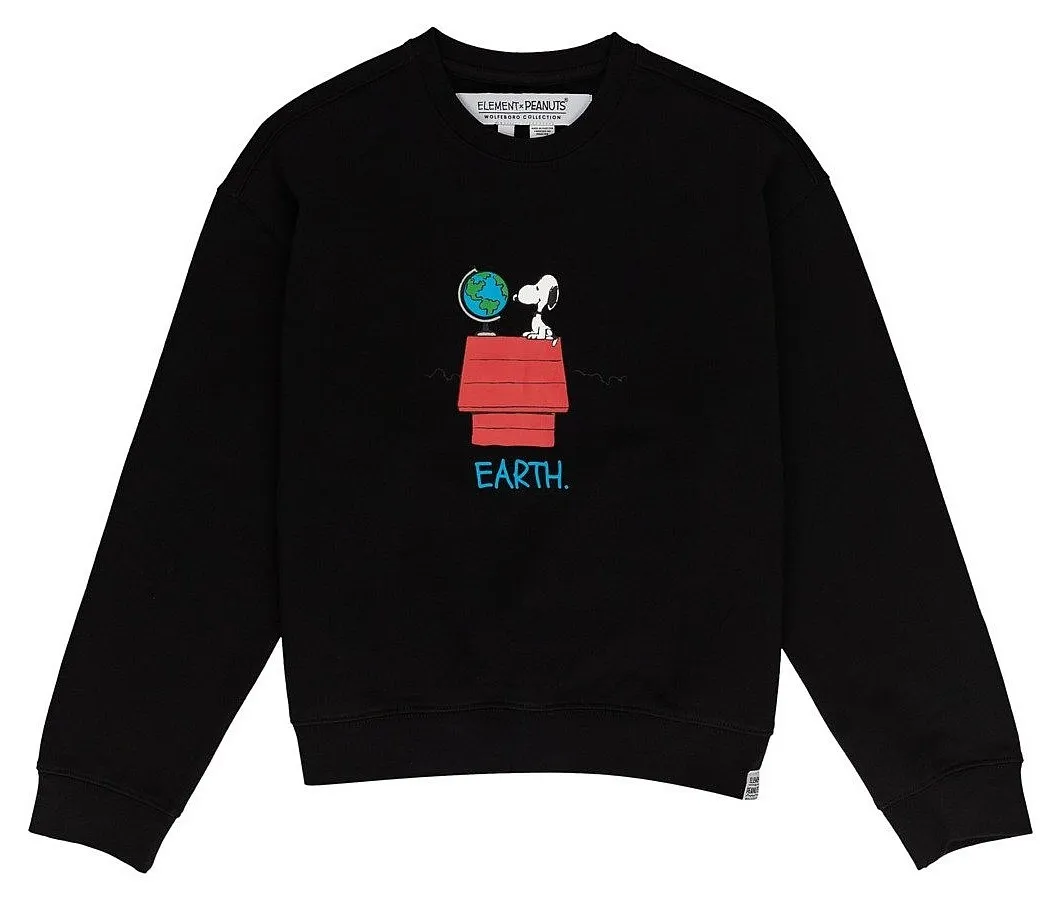 sweatshirt Element Peanuts Crew - Flint Black - women´s