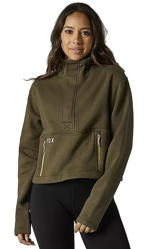 sweatshirt Fox Calibrated DWR - Olive Green - women´s