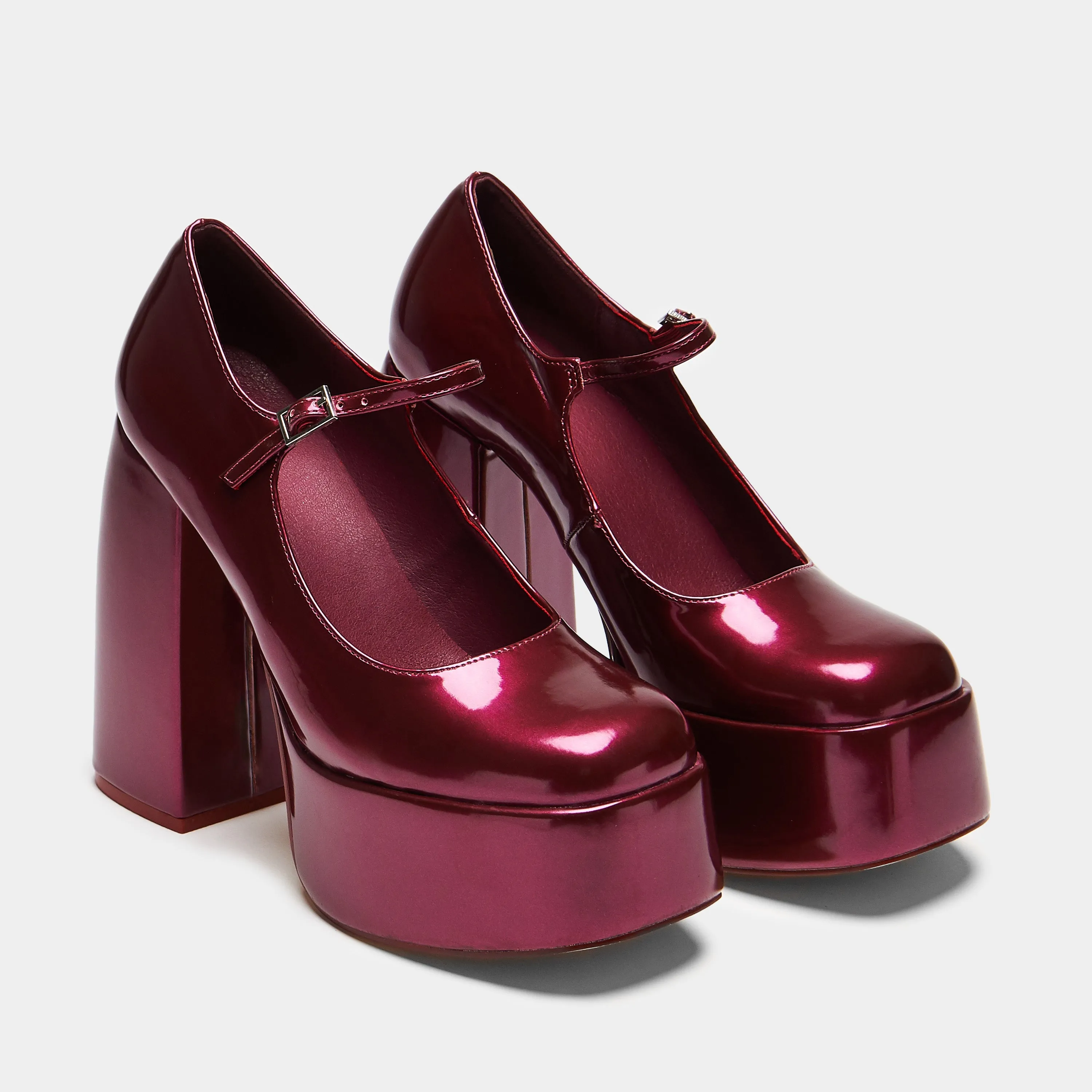 Sweet Attitude Platform Heels - Magenta Gleam