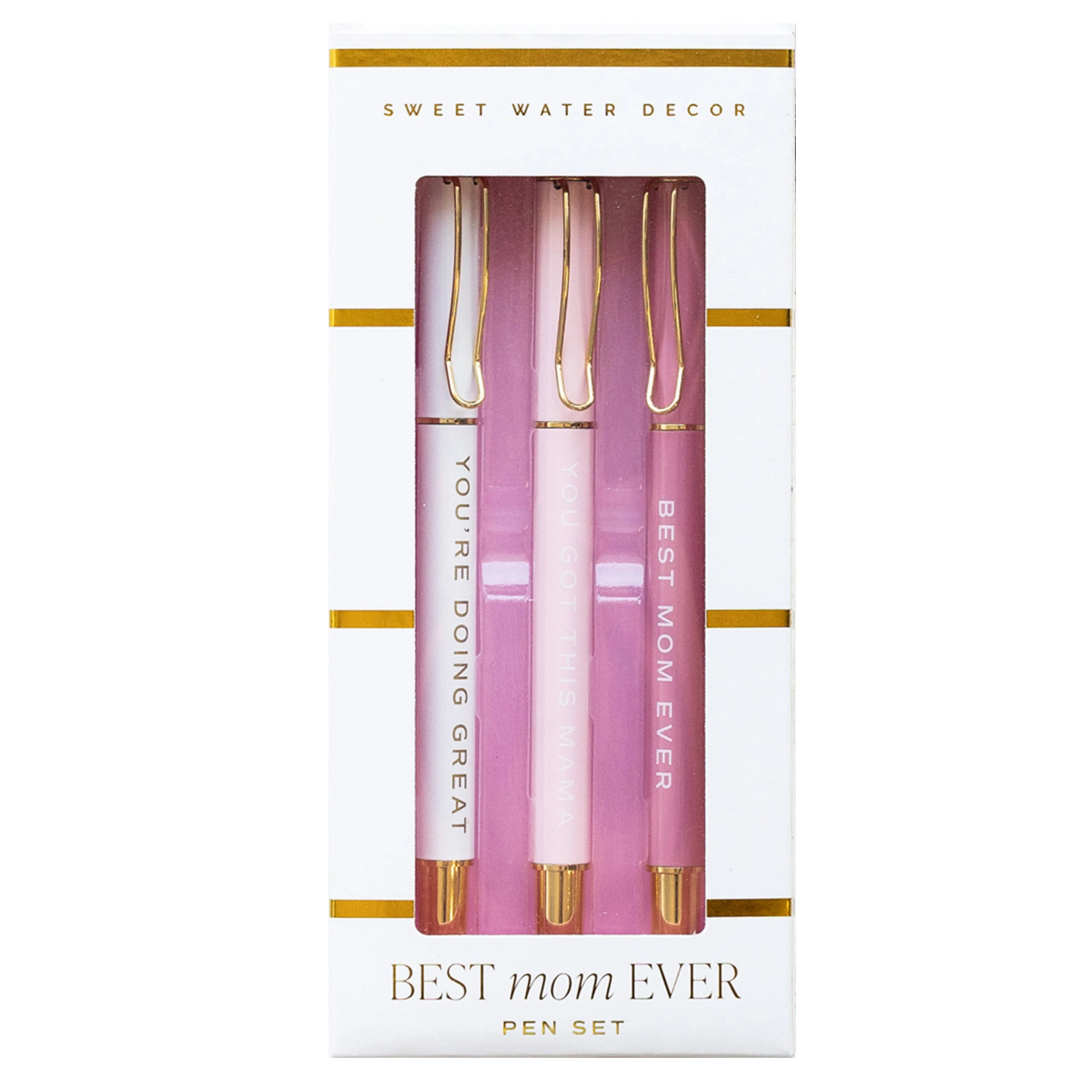 Sweet Water Decor - Best Mom Ever Metal Pen Set - Mother's Day Gifts