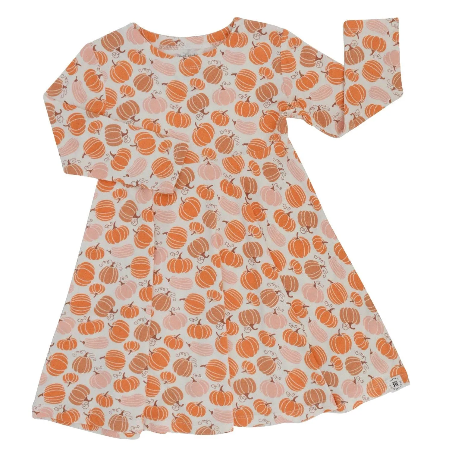 Swirly Girl Dress - Pumpkin