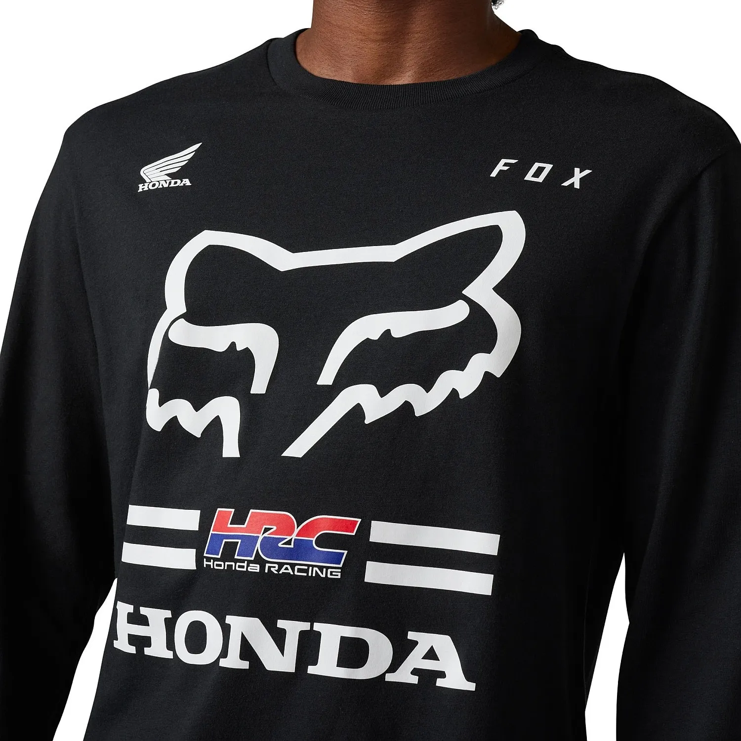 T-Shirt Fox Fox X Honda LS - Black - men´s