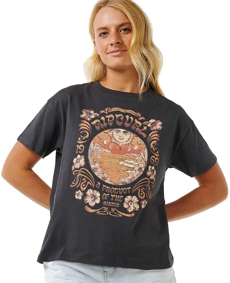 T-Shirt Rip Curl Celestial Search Relaxed - Washed Black - women´s