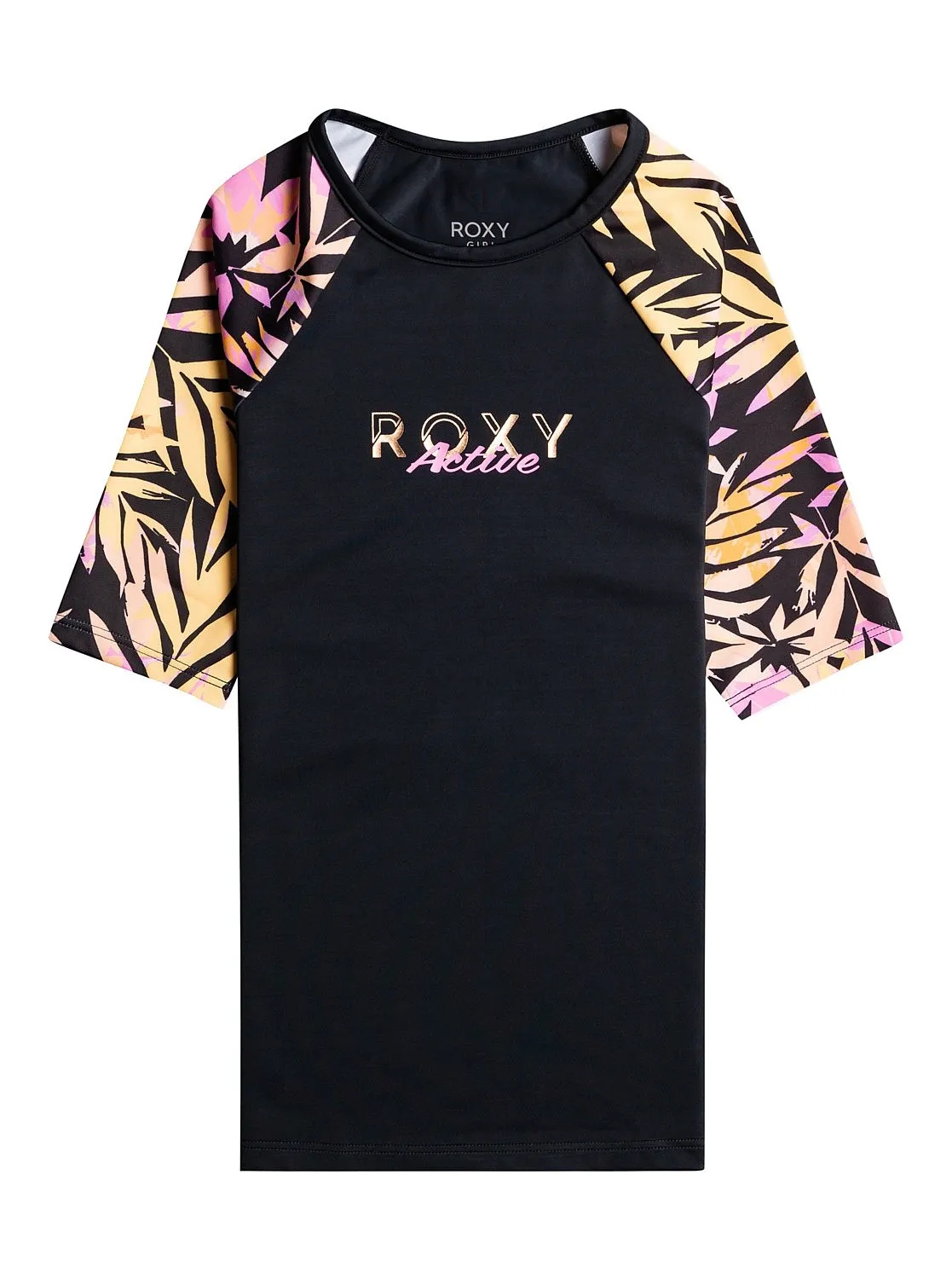 T-Shirt Roxy Active Joy Lycra - KVJ8/Anthracite Zebra Jungle Girl - girl´s