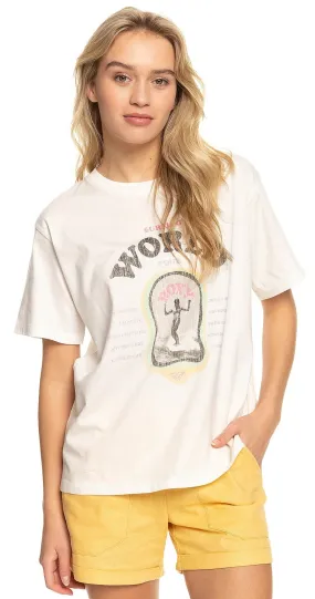 T-Shirt Roxy Moonlight Sunset B - WBK0/Snow White - women´s