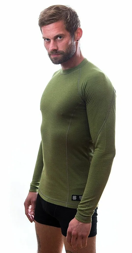 T-Shirt Sensor Merino DF LS - Safari Green - men´s