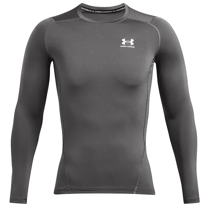 T-Shirt Under Armour HeatGear Armour Comp LS - Gray/Carbon Heather - men´s