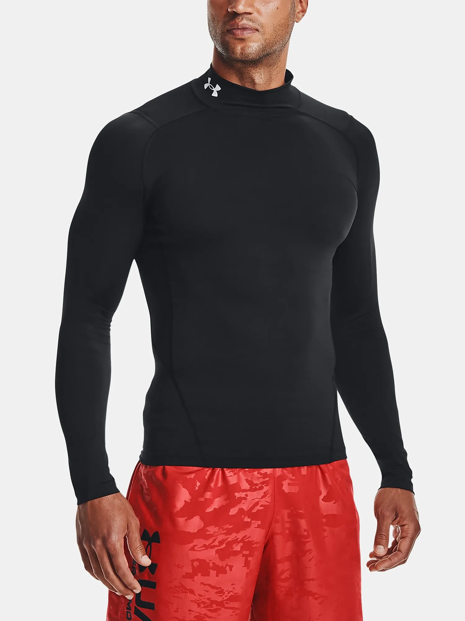 T-Shirt Under Armour HeatGear Armour Compression Mock  LS - Black - men´s