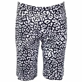 Women's Onyx Leopard Golf Shorts by Tail Mulligans