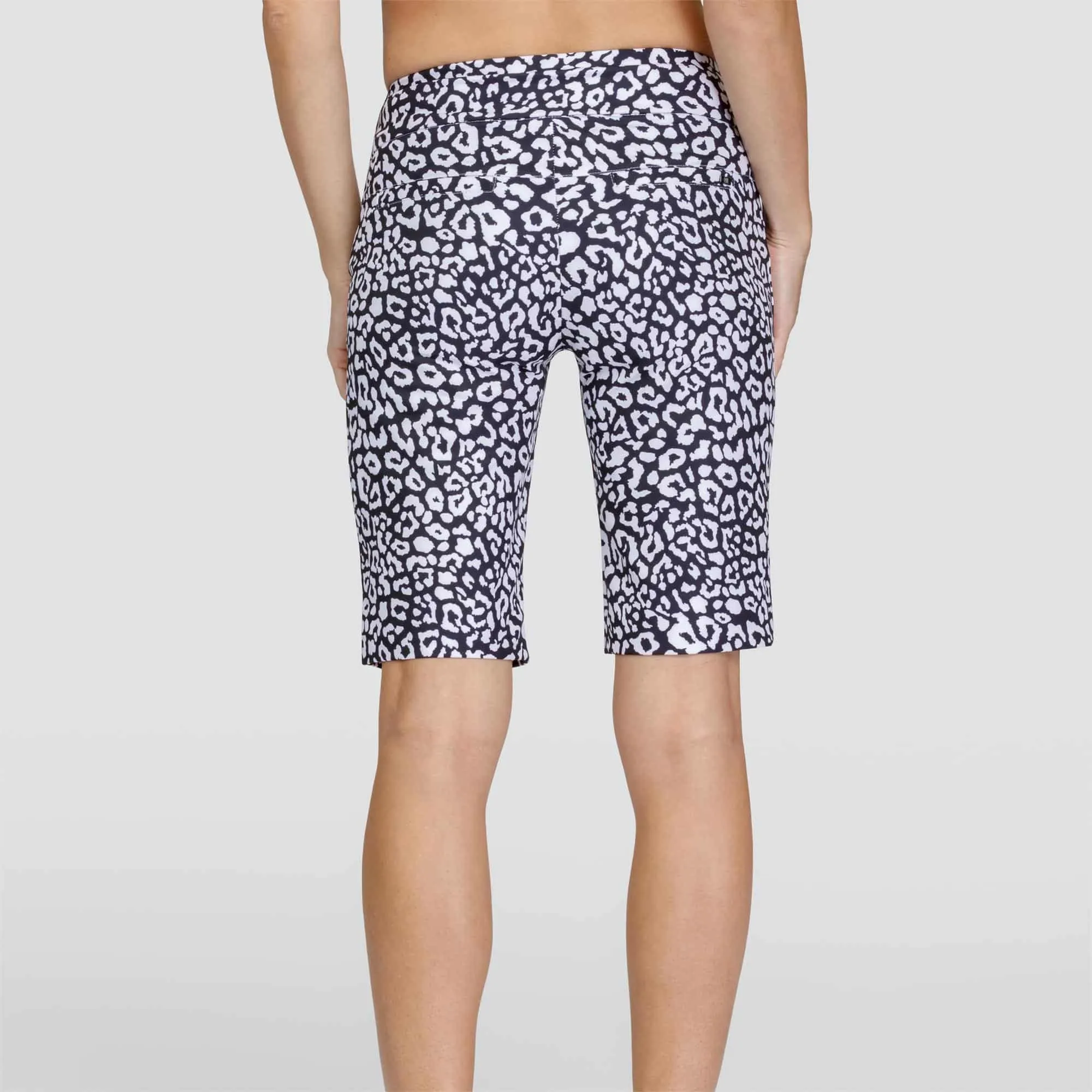 Women's Onyx Leopard Golf Shorts by Tail Mulligans