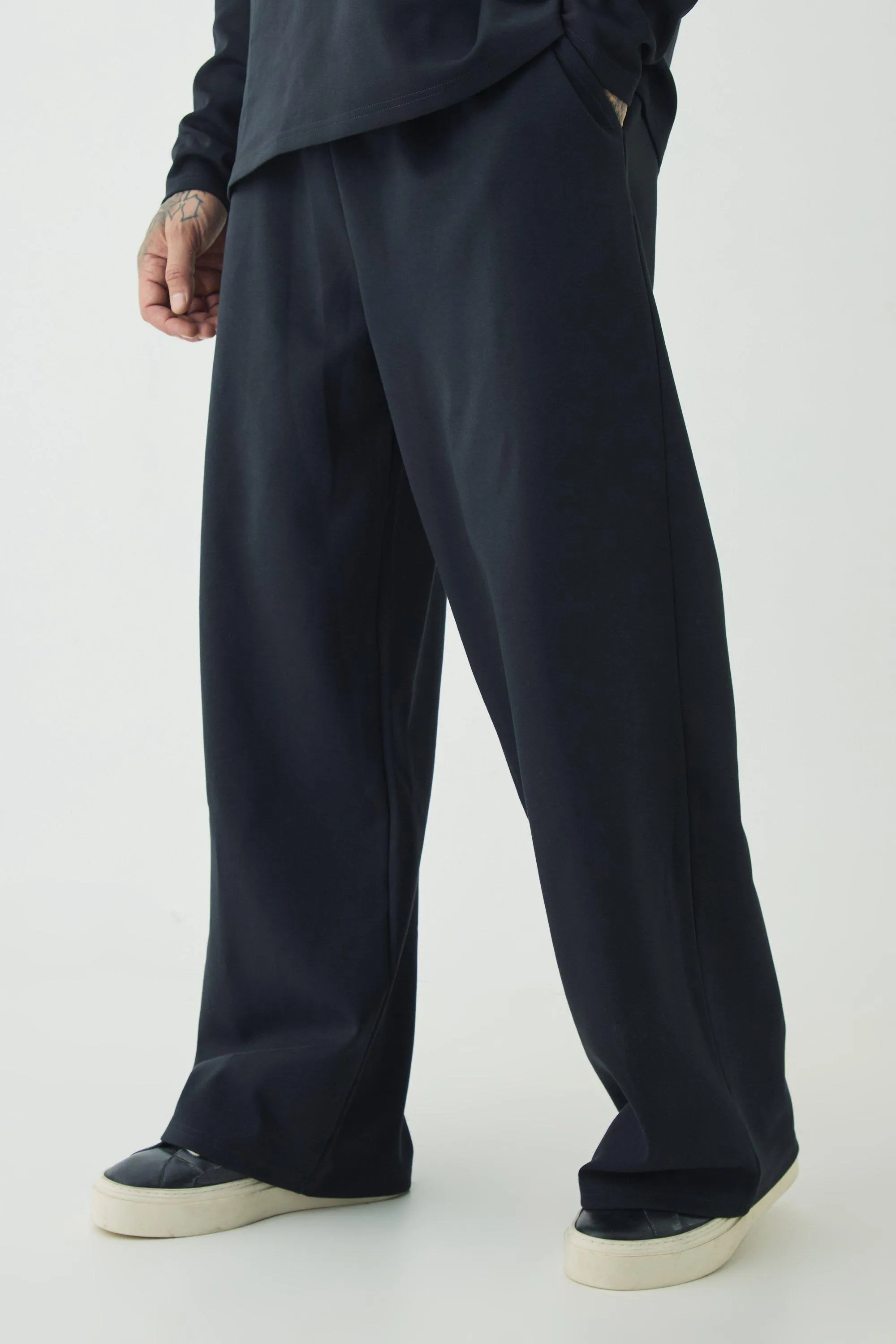 Tall Interlock Smart Wide Leg Trousers