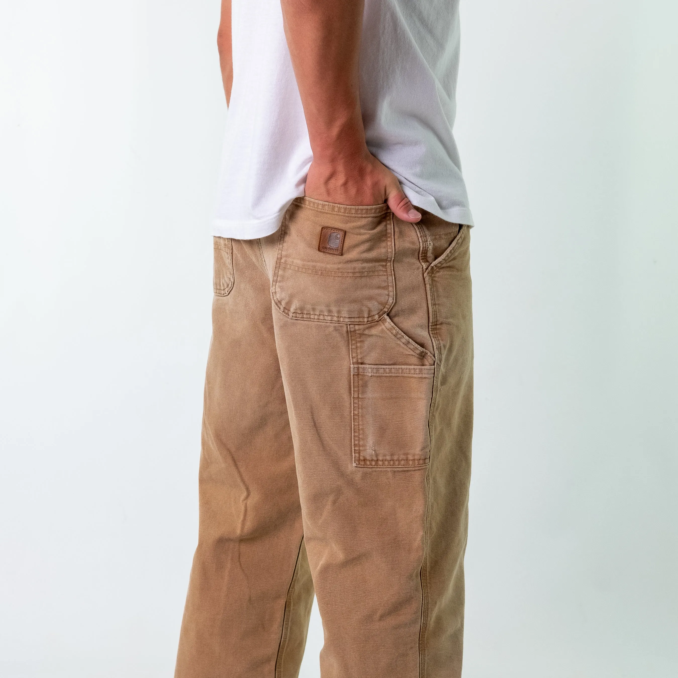 Tan y2ks Carhartt Denim Carpenter Jeans Baggy Pants (34x34)