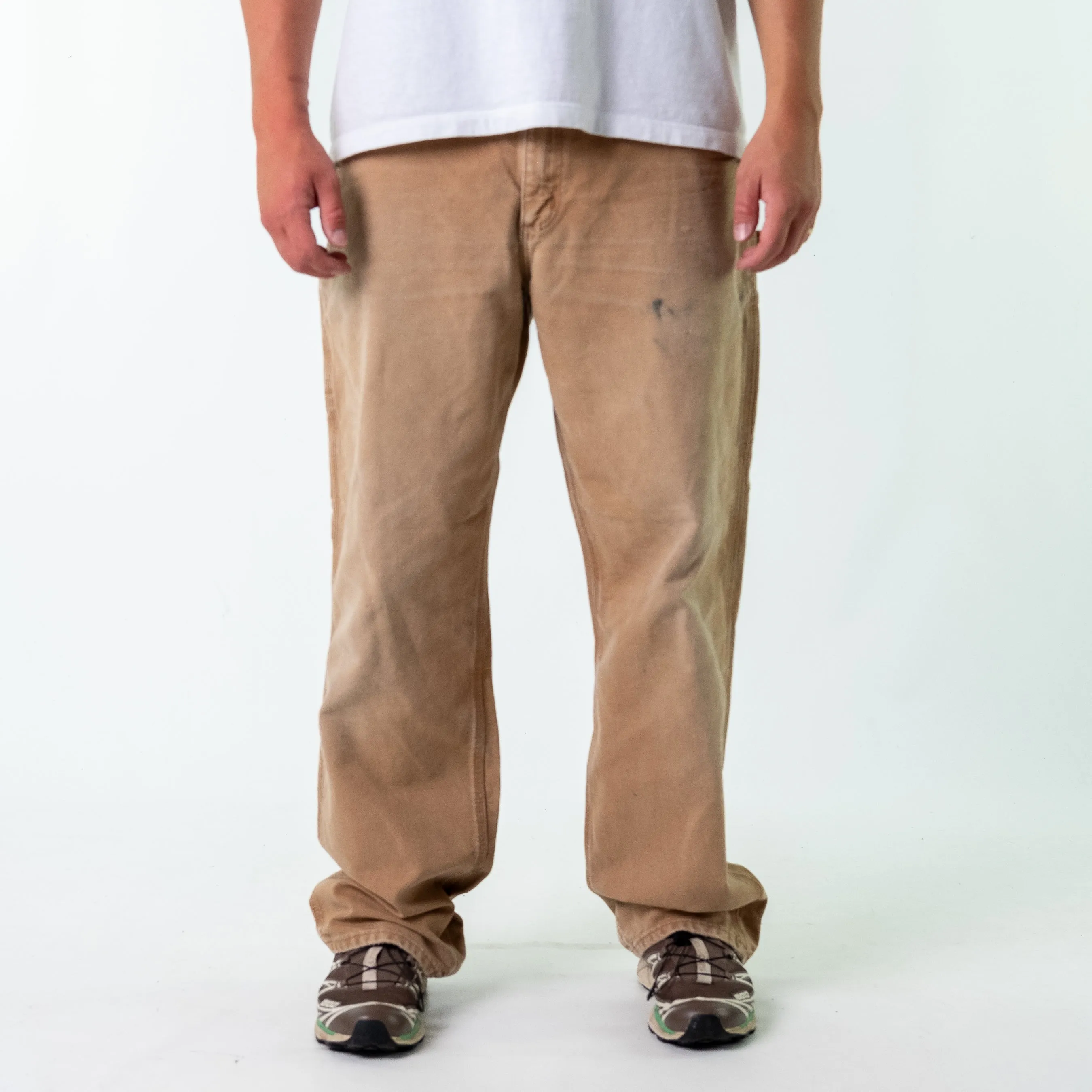 Tan y2ks Carhartt Denim Carpenter Jeans Baggy Pants (34x34)