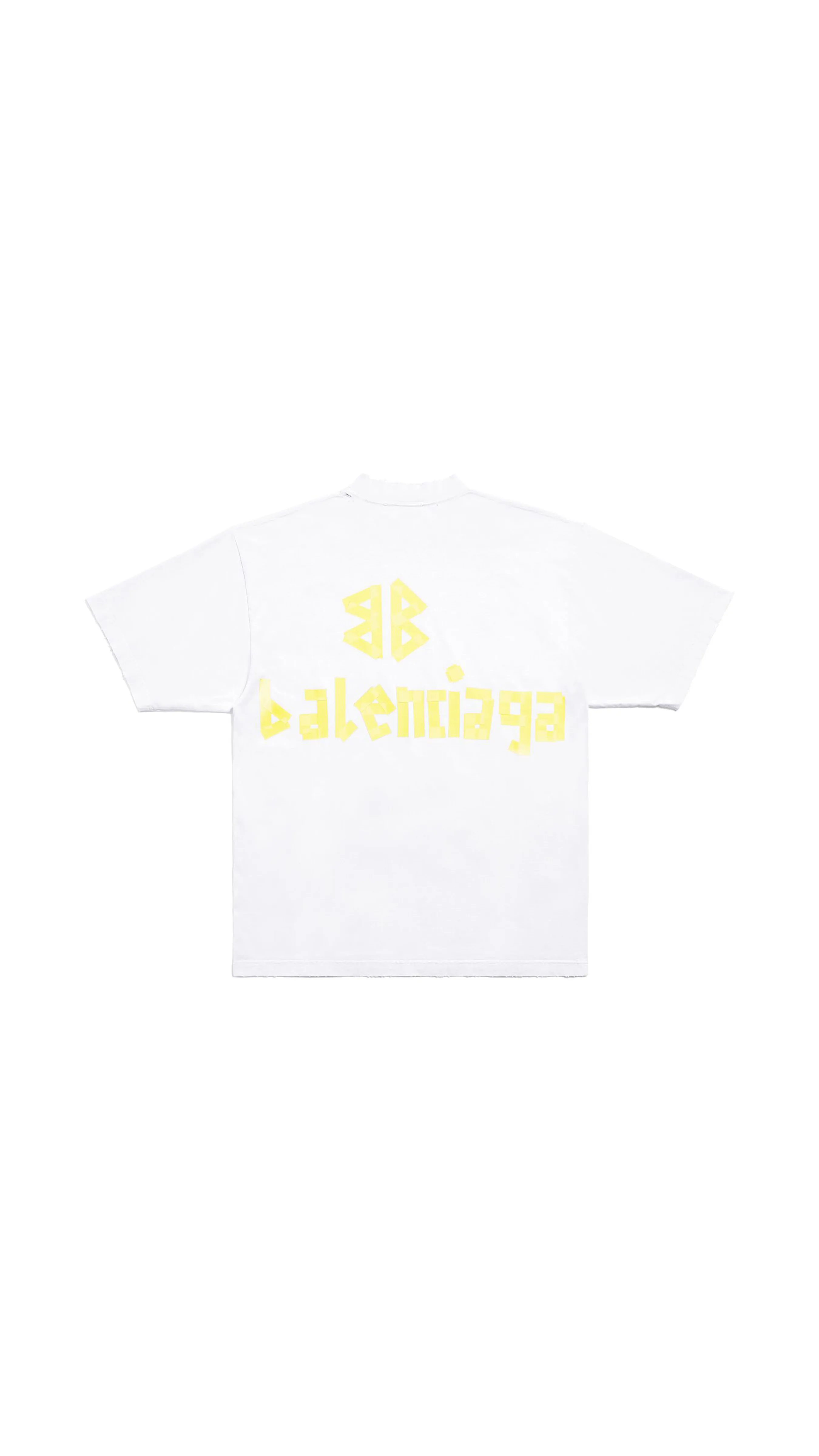 Tape Type T-shirt Medium Fit - White/Yellow