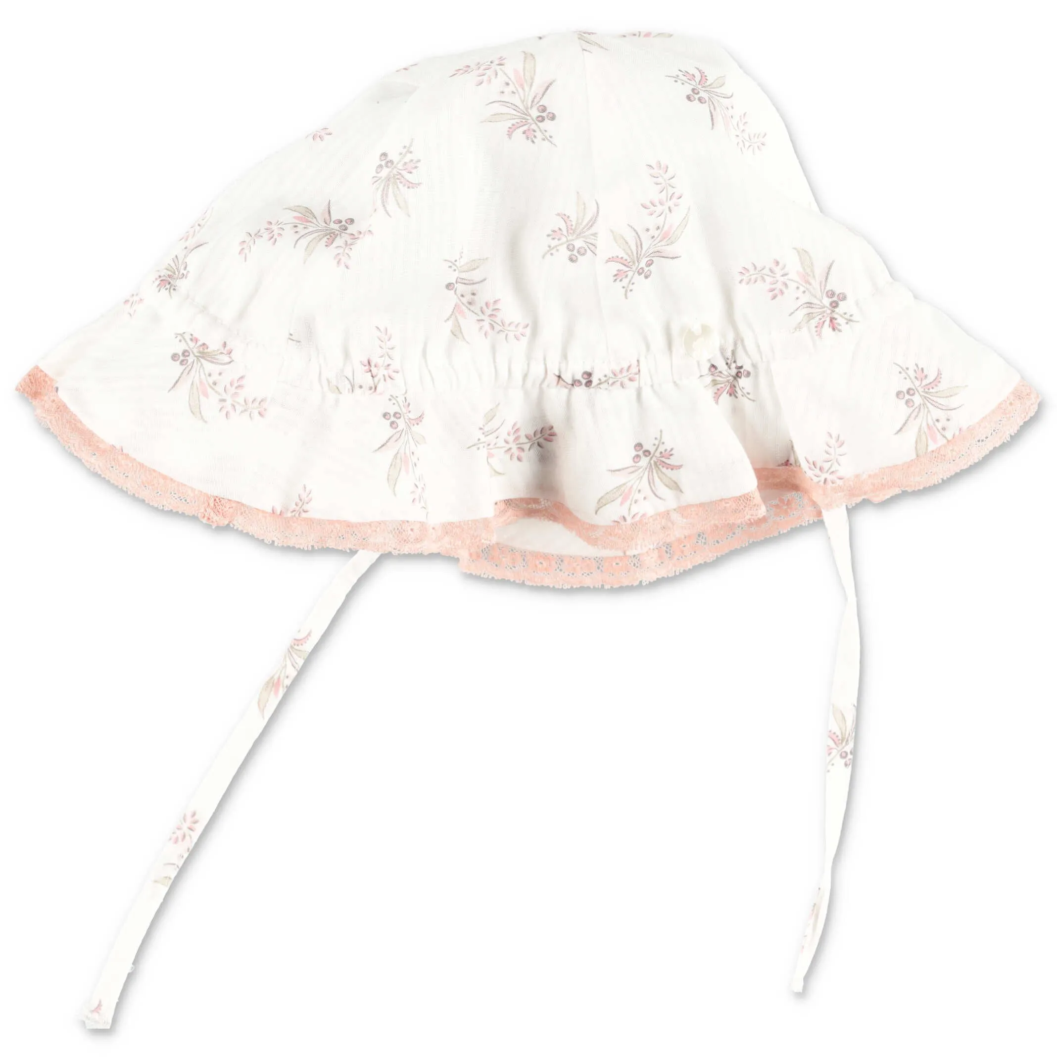 Curved Peak Sun Hat with Floral Print by Tartine et Chocolat