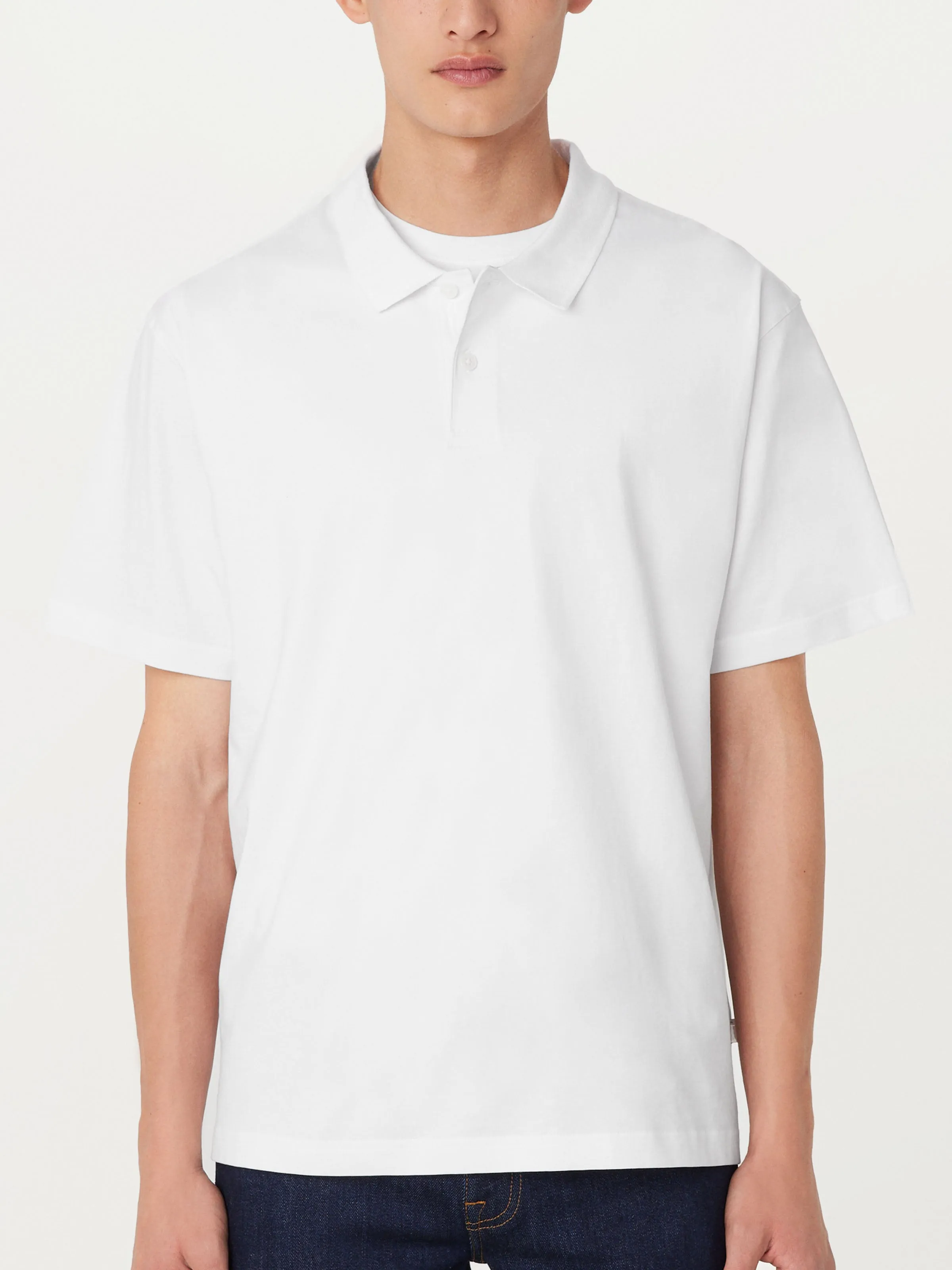 The Boxy Polo in White