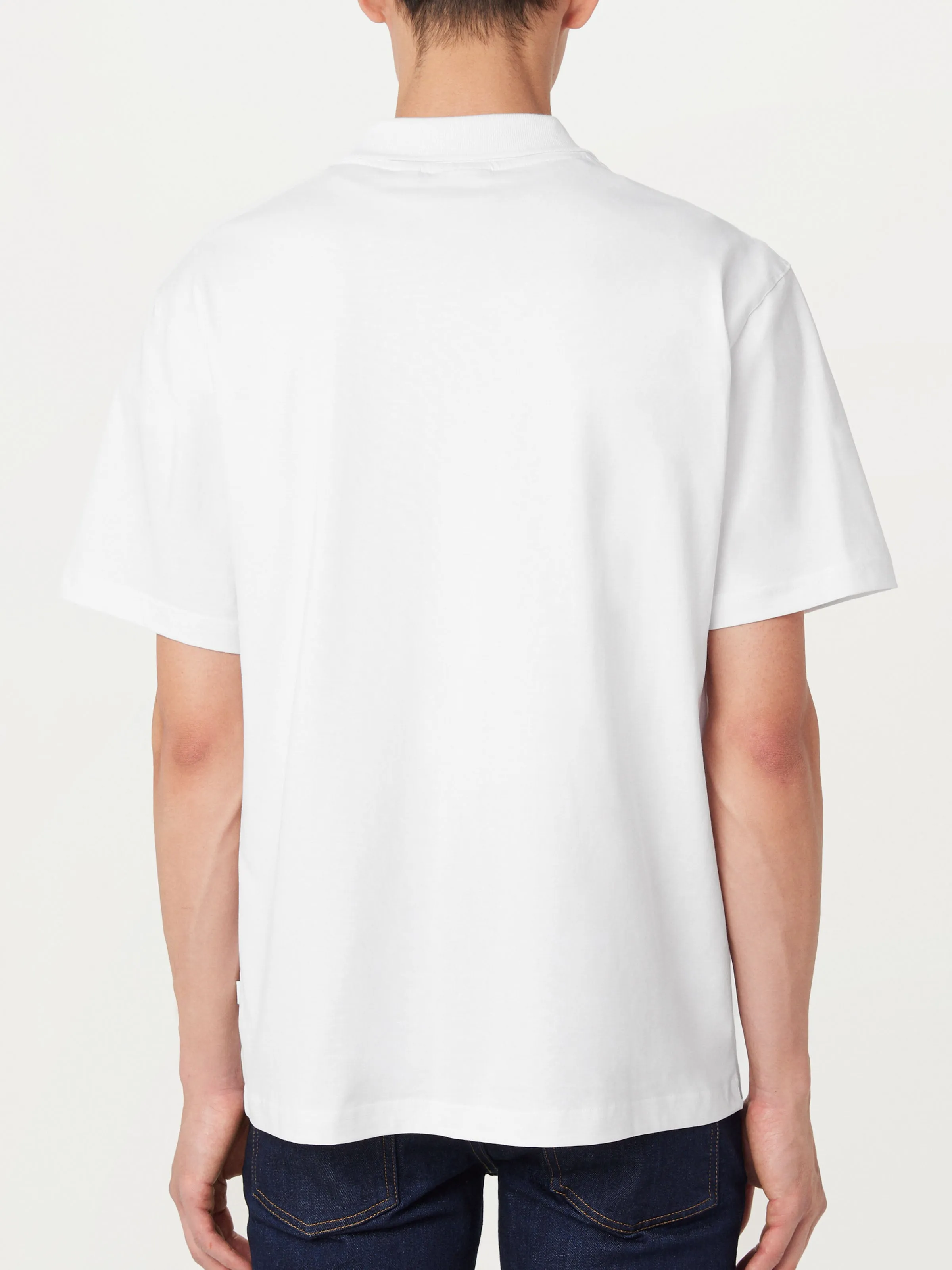 The Boxy Polo in White