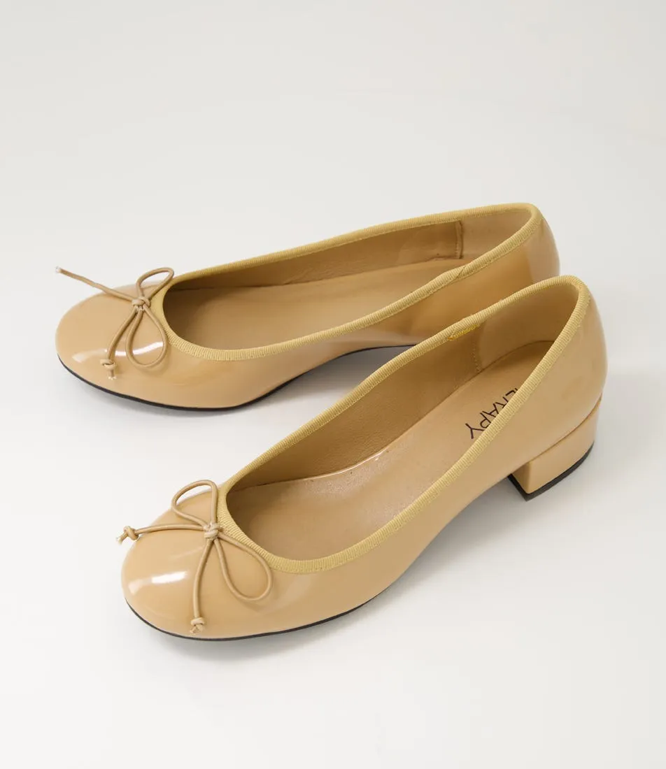 THERAPY Diana Caramel Patent Pu Heels