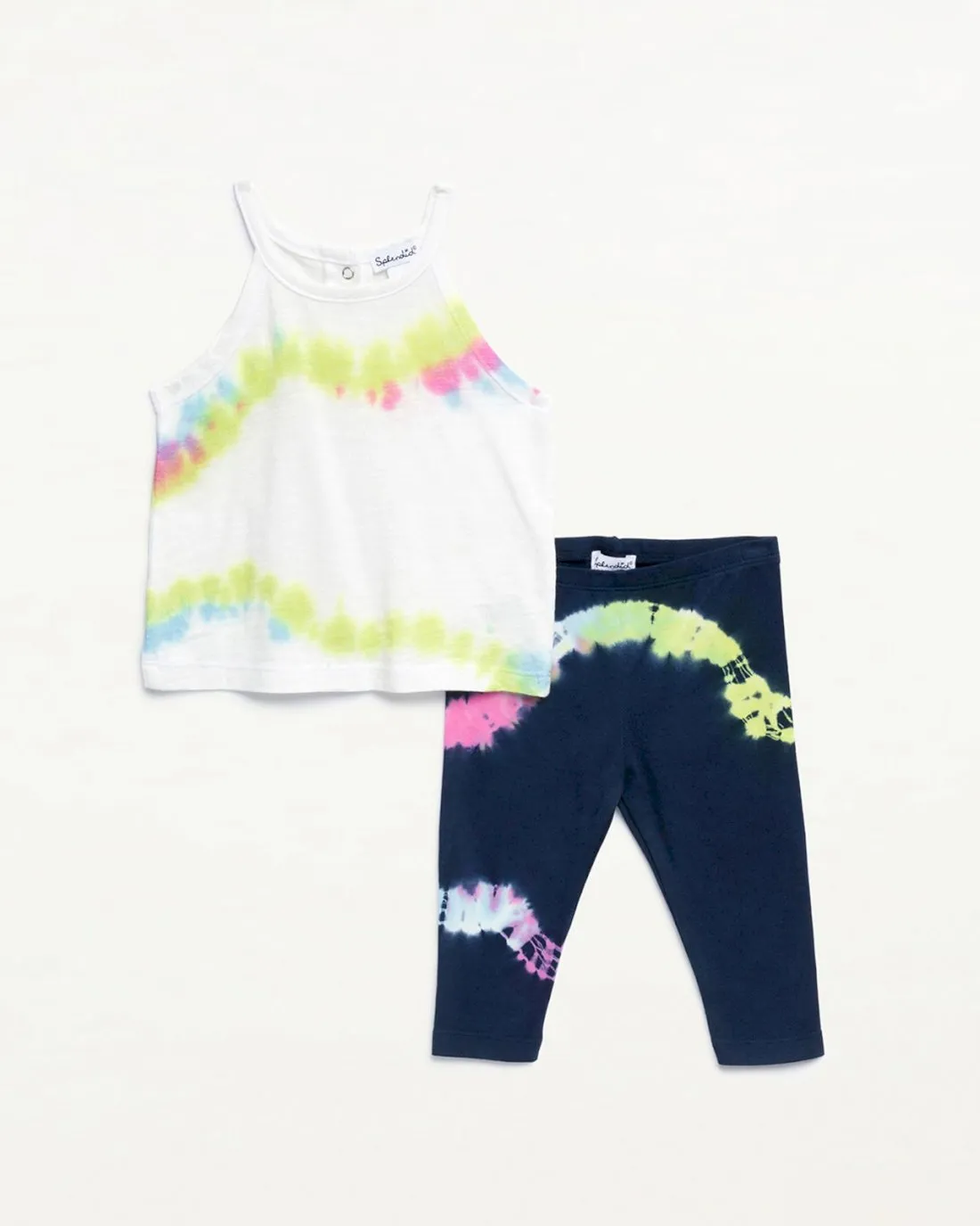 Toddler Girl Lime Tie Dye Legging Set