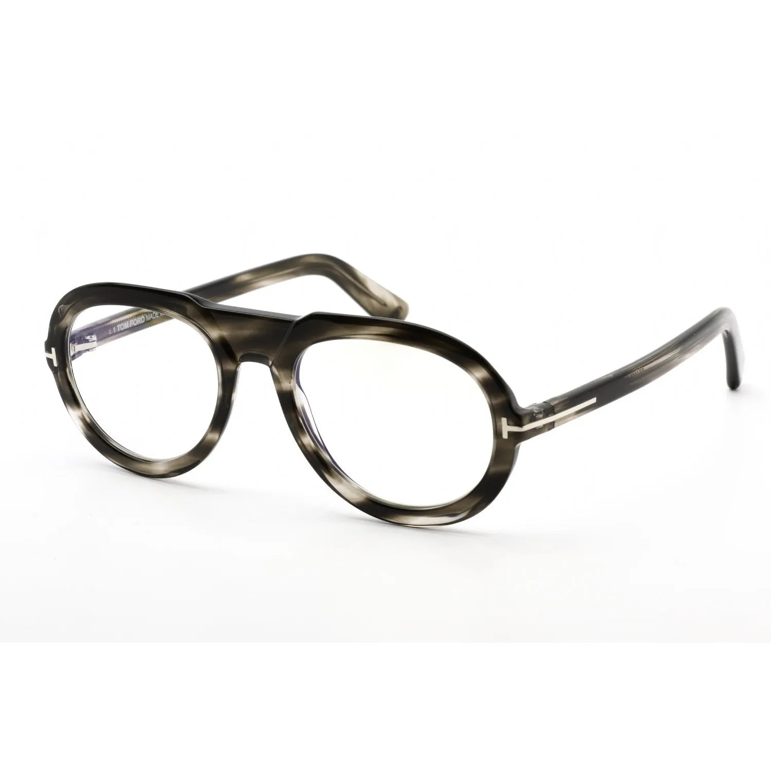 Tom Ford FT5756-B Eyeglasses Havana / Other / Clear / Blue Block Lens Men's