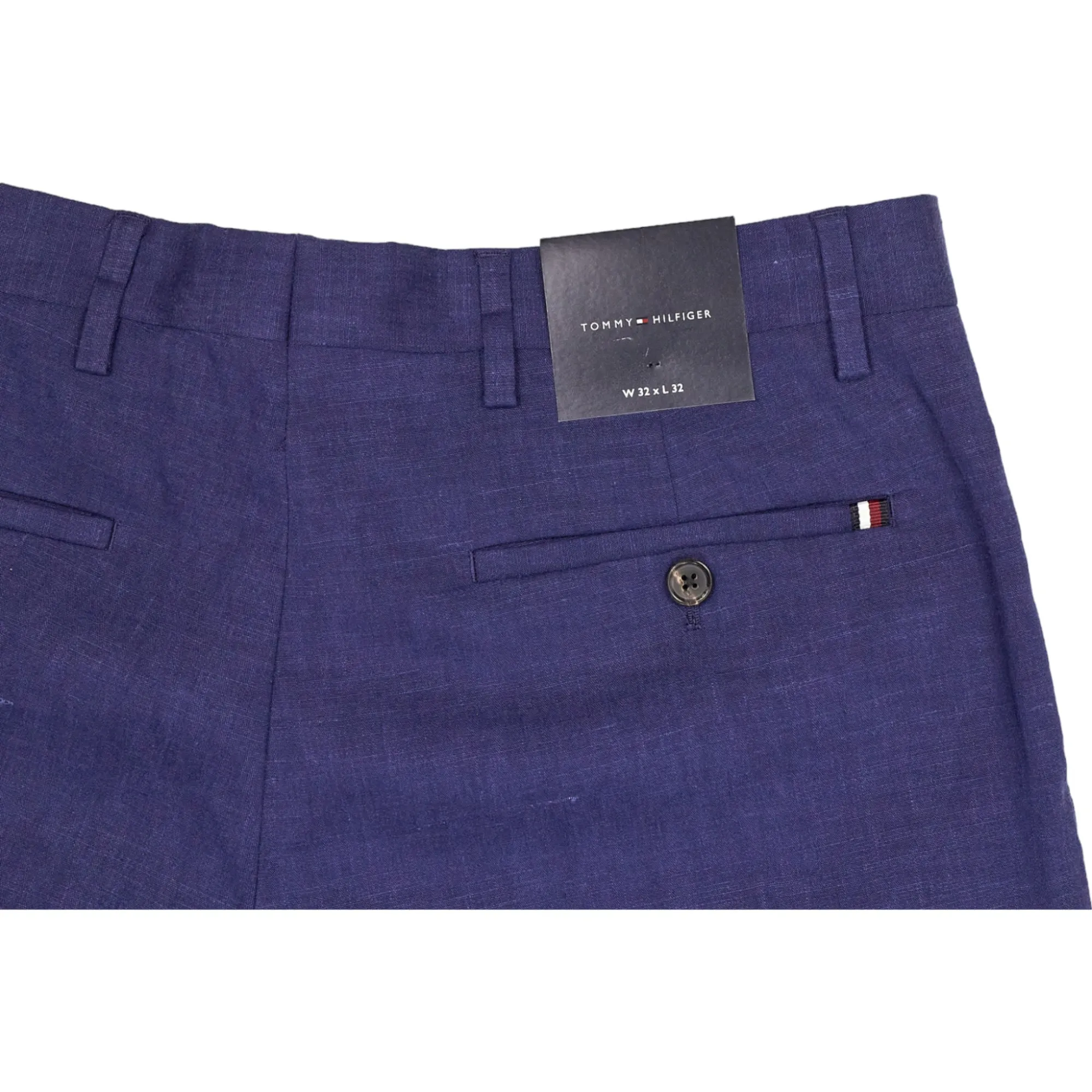 Tommy Hilfiger Blue Linen Blend Trousers