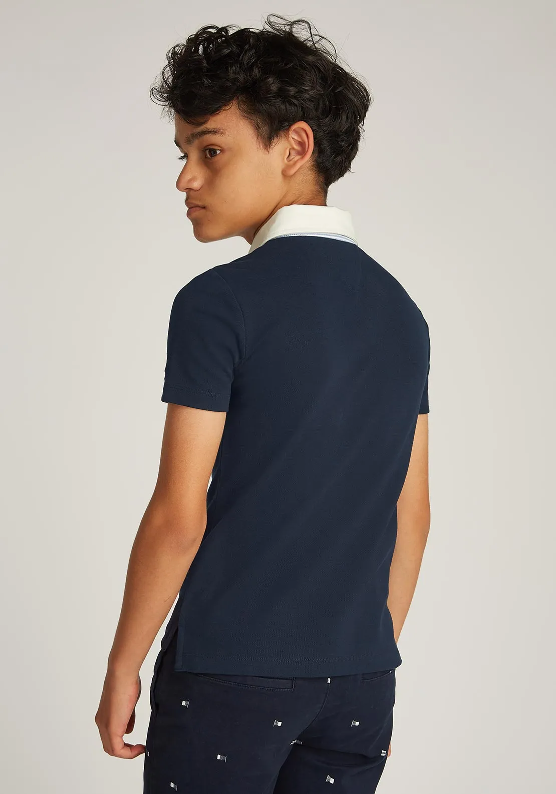 Tommy Hilfiger Boy Short Sleeve Polo Top, Navy